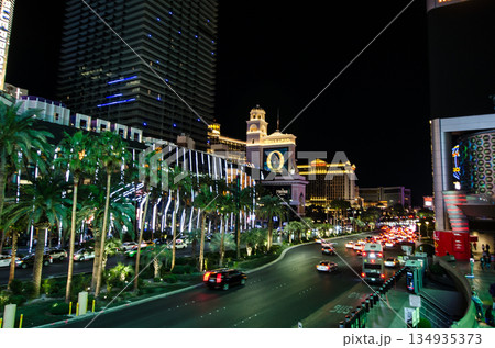 ラスベガス　夜景　ボカシ画像 134935373