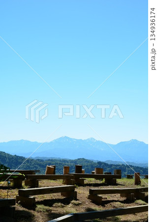 山古志里山からの越後三山山並み 山古志里山からの越後三山山並み 134936174