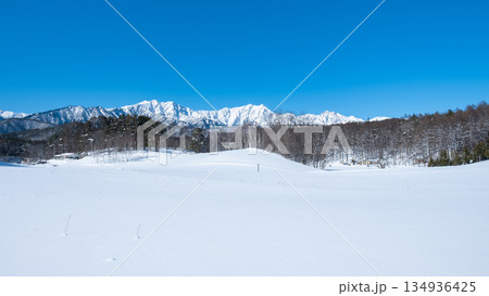 中山高原・スノートレッキング （北アルプスの眺め） 134936425