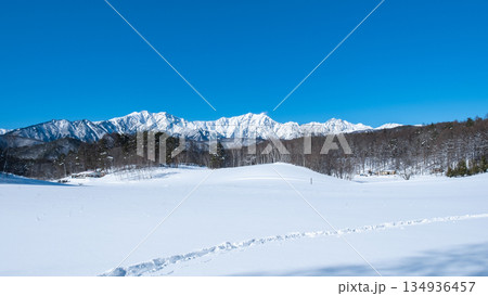 中山高原・スノートレッキング （北アルプスの眺め） 134936457