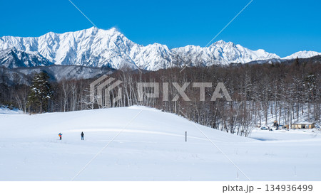 中山高原・スノートレッキング （北アルプスの眺め） 134936499