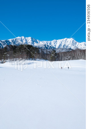 中山高原・スノートレッキング (北アルプスの眺め) 中山高原・スノートレッキング (北アルプスの眺め) 134936506