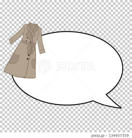 Speech bubble coat clothes Speech bubble coat clothes 134937359