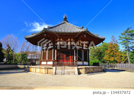 【奈良県】晴天の興福寺(北円堂) 【奈良県】晴天の興福寺(北円堂) 134937872