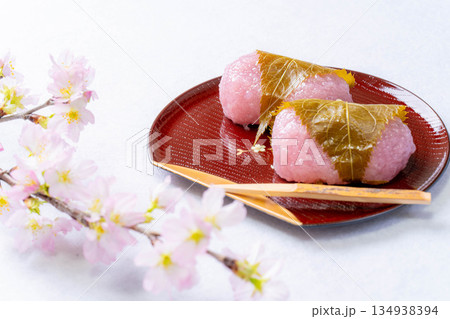 【春素材】桜餅・関西風桜餅・道明寺【食べ物素材】 【春素材】桜餅・関西風桜餅・道明寺【食べ物素材】 134938394