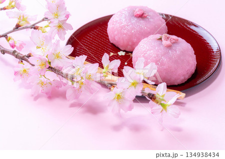 【春素材】桜餅・関西風桜餅・道明寺【食べ物素材】 【春素材】桜餅・関西風桜餅・道明寺【食べ物素材】 134938434