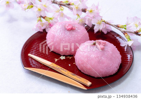 【春素材】桜餅・関西風桜餅・道明寺【食べ物素材】 【春素材】桜餅・関西風桜餅・道明寺【食べ物素材】 134938436
