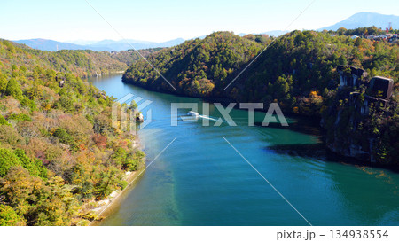 恵那峡　秋の風景 134938554