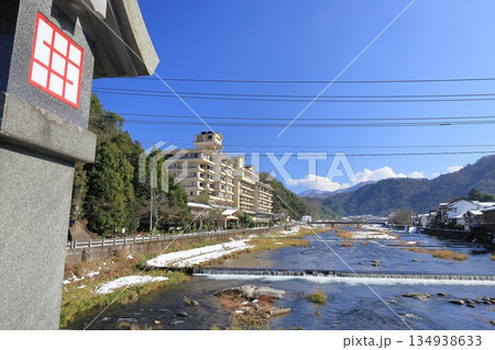 冬の三朝温泉　8 134938633