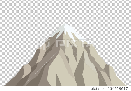 登頂・成功をイメージした力強い岩肌の山 134939617