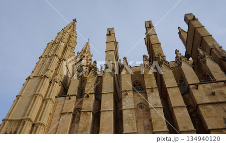 The Cathedral of Santa Maria of Palma, more commonly referred to as La Seu, is a Gothic Roman Catholic cathedral located in Palma, Mallorca, Spain, Europe The Cathedral of Santa Maria of Palma, more commonly referred to as La Seu, is a Gothic Roman Catholic cathedral located in Palma, Mallorca, Spain, Europe 134940120