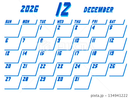 2026年カレンダー12月 2026年カレンダー12月 134941222