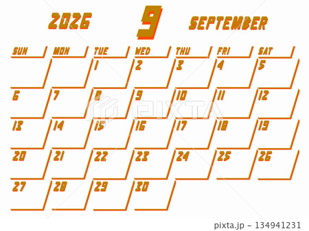 2026年カレンダー金9月 2026年カレンダー金9月 134941231