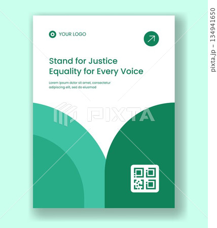 Vertical Poster with Social Justice Theme in Flat Cartoon Hand Drawn Illustration Style Vertical Poster with Social Justice Theme in Flat Cartoon Hand Drawn Illustration Style 134941650