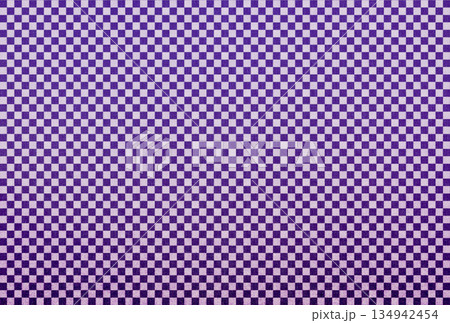 紫色の布生地に白色の市松模様のグラデーションがある背景画像2 紫色の布生地に白色の市松模様のグラデーションがある背景画像2 134942454