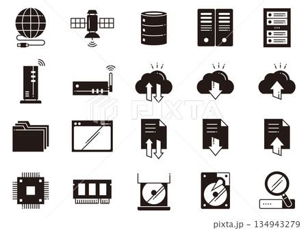 パソコン周辺機器アイコン08 Computer Peripheral Device Icons パソコン周辺機器アイコン08 Computer Peripheral Device Icons 134943279