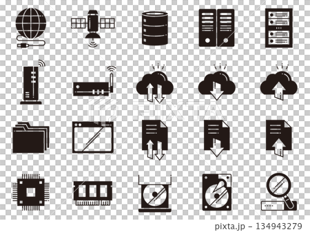 パソコン周辺機器アイコン08 Computer Peripheral Device Icons パソコン周辺機器アイコン08 Computer Peripheral Device Icons 134943279