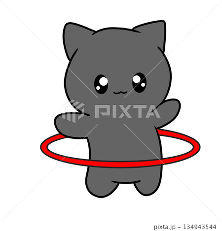 フラフープする 猫 フラフープする 猫 134943544