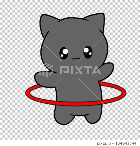 フラフープする 猫 フラフープする 猫 134943544