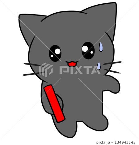 バトンを渡す　猫 134943545