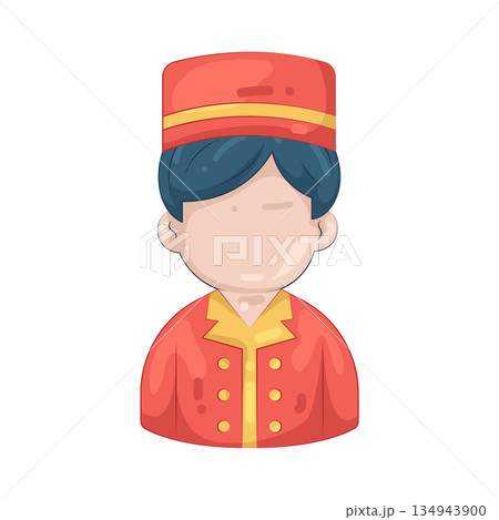 Illustration of bellboy Illustration of bellboy 134943900