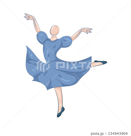 Illustration of ballerina  134943904