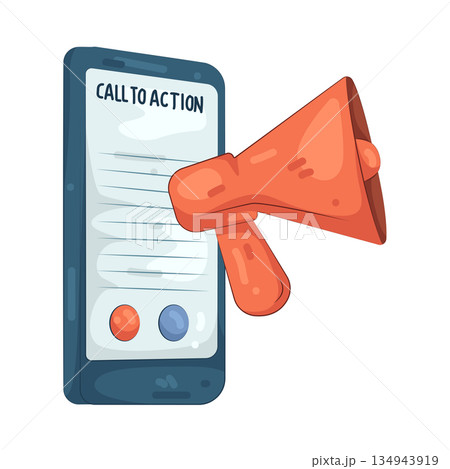 Illustration of call to action  134943919