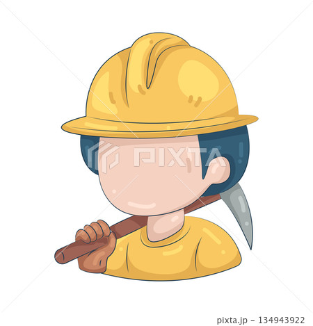 Illustration of miner Illustration of miner 134943922