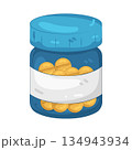 Illustration of pill bottle 134943934