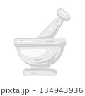 Illustration of mortar and pestle 134943936