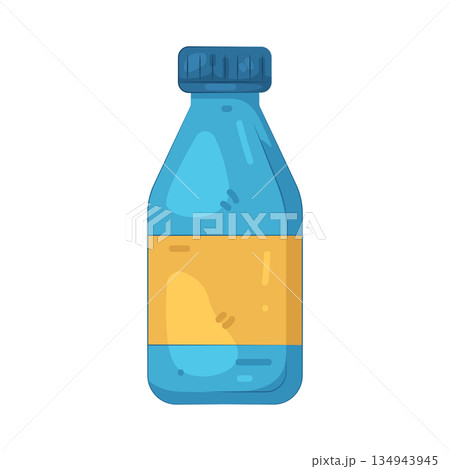 Illustration of Liquid Medicine Bottle 134943945
