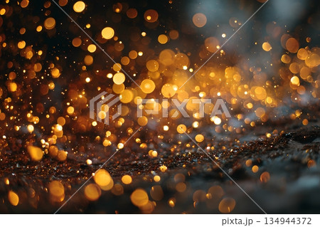 ゴールドのボケ背景 134944372