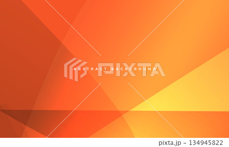 Minimal orange abstract background. Geometric elements and dynamic shapes composition. 134945822