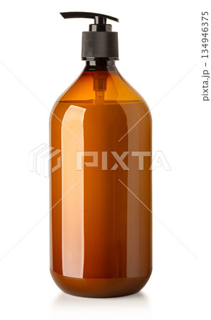 Amber glass dispenser bottle for bathroom cosmetic products 134946375