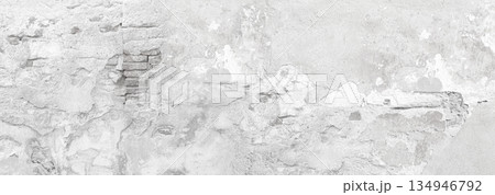 Old weathered white wall showing grunge texture 134946792