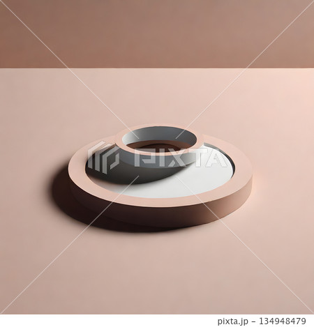 黒い皿に乗せた黒いお皿 134948479