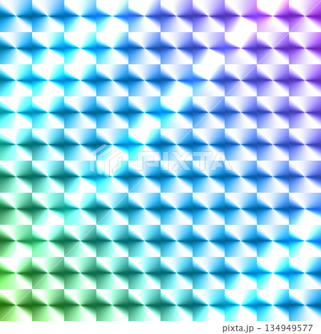 光が反射するホログラムシールのベクターイラスト 134949577