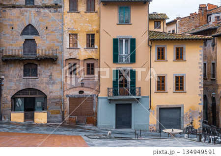 Colorful Tuscan Facades 134949591