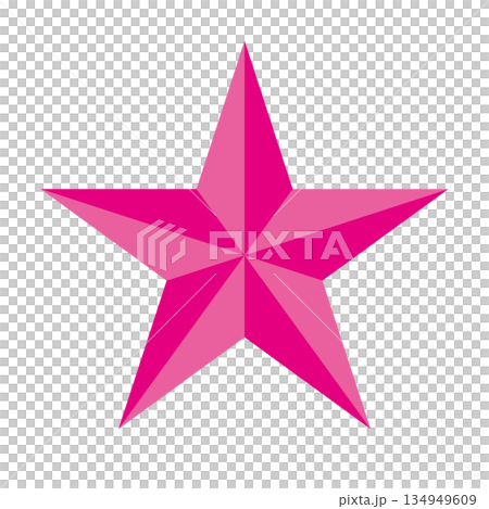 Shaded magenta star 134949609