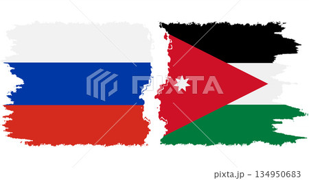 Jordan and Russia grunge flags connection vector Jordan and Russia grunge flags connection vector 134950683