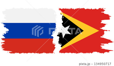 Timor-Leste - East Timor and Russia grunge flags connection vecto Timor-Leste - East Timor and Russia grunge flags connection vecto 134950717