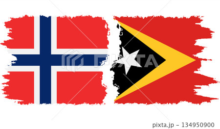 Timor-Leste - East Timor and Norwegian grunge flags connection vector Timor-Leste - East Timor and Norwegian grunge flags connection vector 134950900
