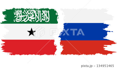 Russia and Somaliland grunge flags connection vector Russia and Somaliland grunge flags connection vector 134951465