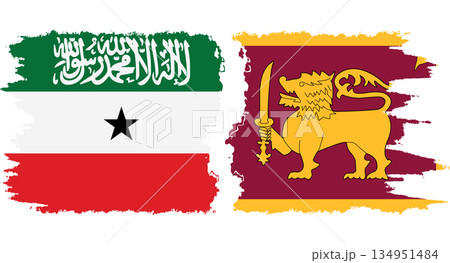 Sri Lanka and Somaliland grunge flags connection vector Sri Lanka and Somaliland grunge flags connection vector 134951484