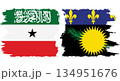 Guadeloupe and Somaliland grunge flags connection vector 134951676