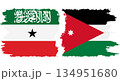 Jordan and Somaliland grunge flags connection vector 134951680