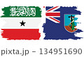 Montserrat and Somaliland grunge flags connection vector 134951690
