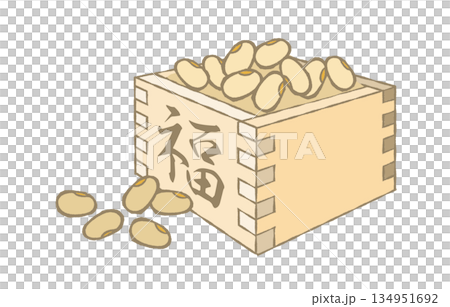Setsubun: soybeans in a wooden box Setsubun: soybeans in a wooden box 134951692