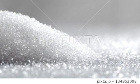 砂糖のクローズアップ、キラキラ、マクロ、背景ぼかし 134952008