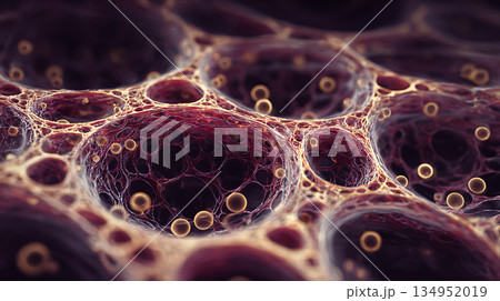 細胞構造、微細構造、生物学、科学、背景 134952019